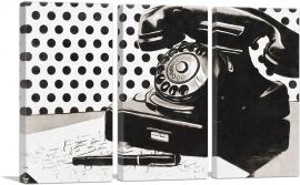 Old Telephone Modern Home decor-3-Panels-60x40x1.5 Thick