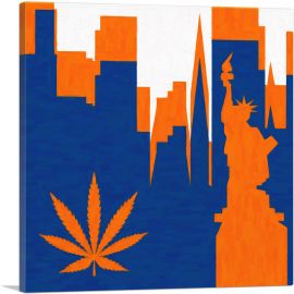 New York City Flag Nyc Marijuana Cannabis Weed