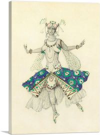 Costume Design For Tamara Karsavina As Fiancee In Blue God 1911