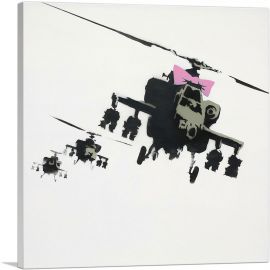 Happy Choppers - Pink Bow Hellicopter-1-Panel-26x26x.75 Thick