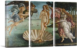 The Birth of Venus 1485-3-Panels-60x40x1.5 Thick