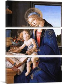 The Virgin Teaching the Infant Jesus to Read - Madonna of the Book 1479-3-Panels-60x40x1.5 Thick