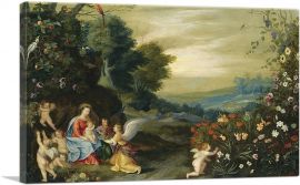 An Extensive Landscape With The Rest On The Flight To Egypt