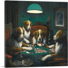 The Poker Game 1894-1-Panel-12x12x1.5 Thick