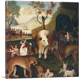 The Peaceable Kingdom with Eagle-1-Panel-12x12x1.5 Thick