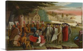 Penn's Treaty With the Indians 1840-1-Panel-26x18x1.5 Thick