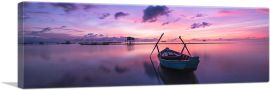 Boat On The Lake Home Decor Panoramic