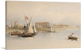 General View Of The Ruins Of Luxor From The Nile