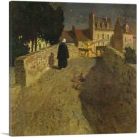 Towards The Pont Lovignon In Quimperle-1-Panel-18x18x1.5 Thick