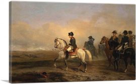 Emperor Napoleon 1 And His Staff On Horseback 1810